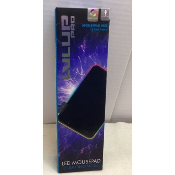 Lvlup Pro LED Mousepad 12.6"x8.7" 12 Lighting Modes RGB - Picture 1 of 5